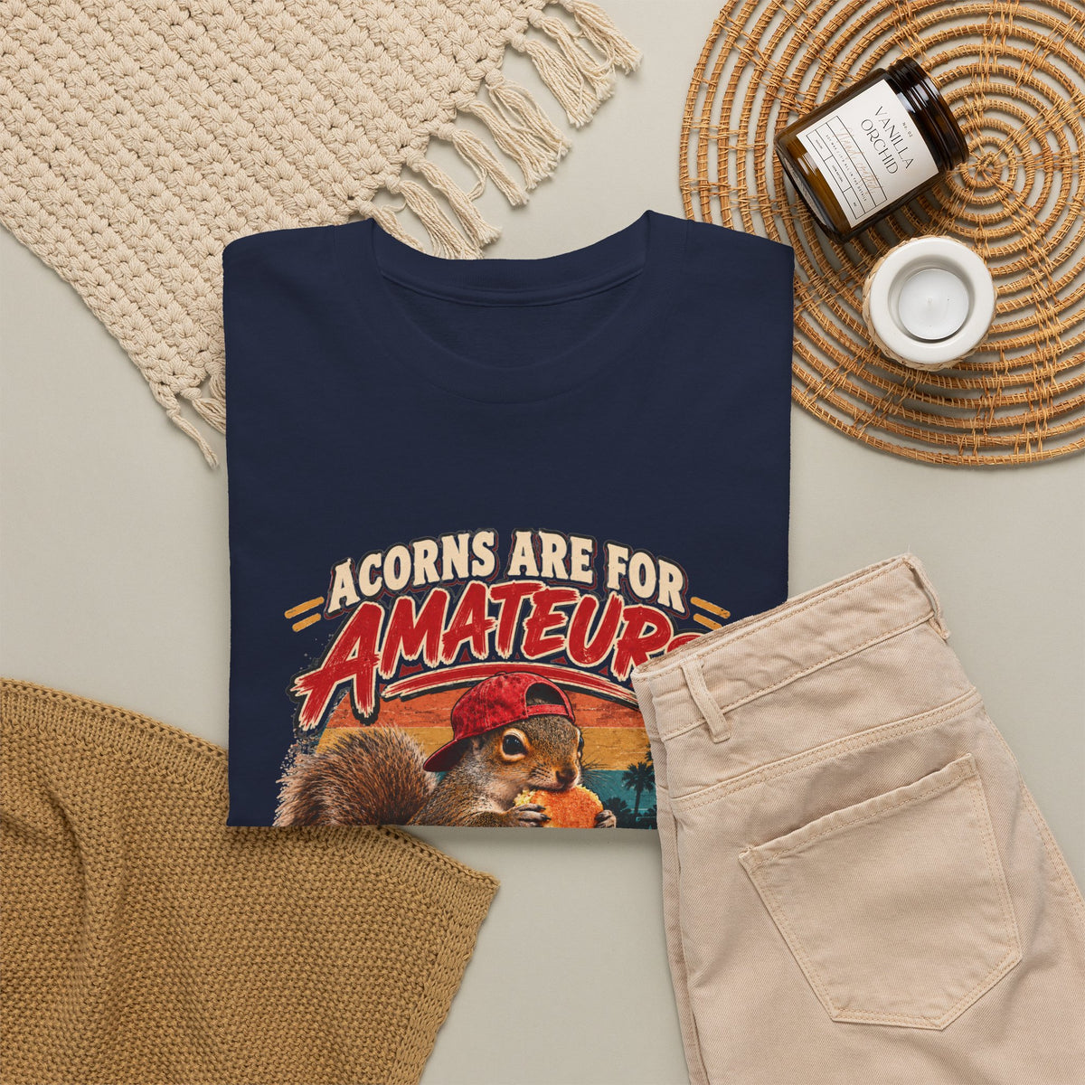 Squirrel T-Shirt "Acorns Are For Amateurs" — Funny Nature Graphic Tee