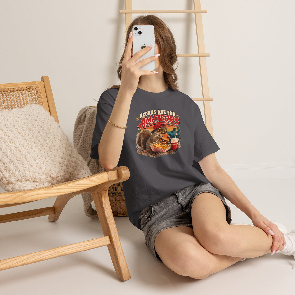 Squirrel T-Shirt "Acorns Are For Amateurs" — Funny Nature Graphic Tee