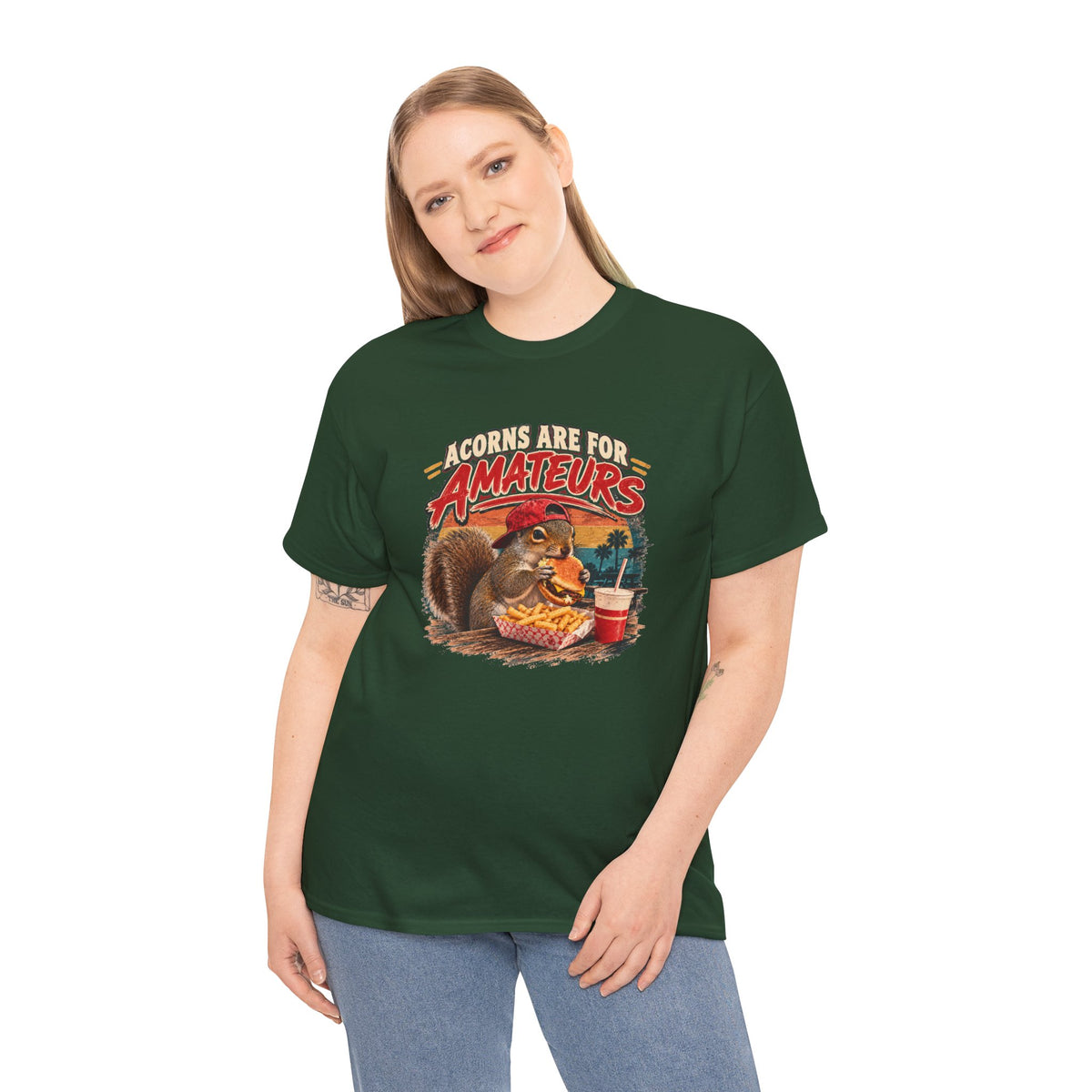 Squirrel T-Shirt "Acorns Are For Amateurs" — Funny Nature Graphic Tee