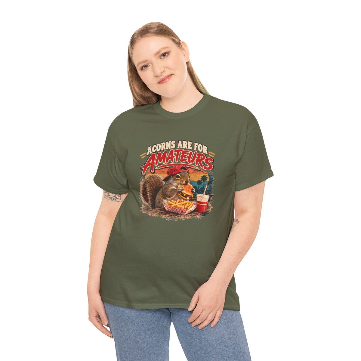 Squirrel T-Shirt "Acorns Are For Amateurs" — Funny Nature Graphic Tee