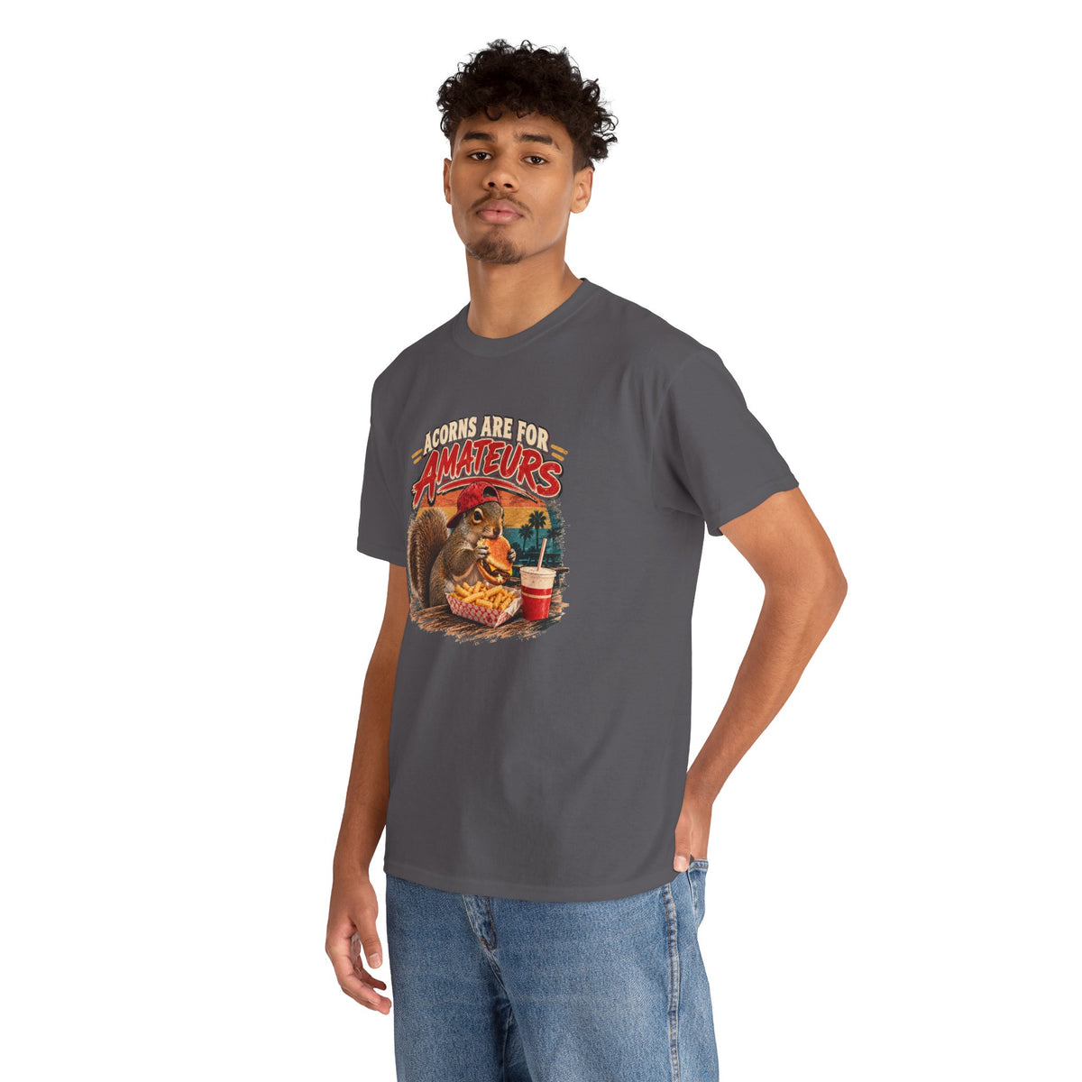 Squirrel T-Shirt "Acorns Are For Amateurs" — Funny Nature Graphic Tee