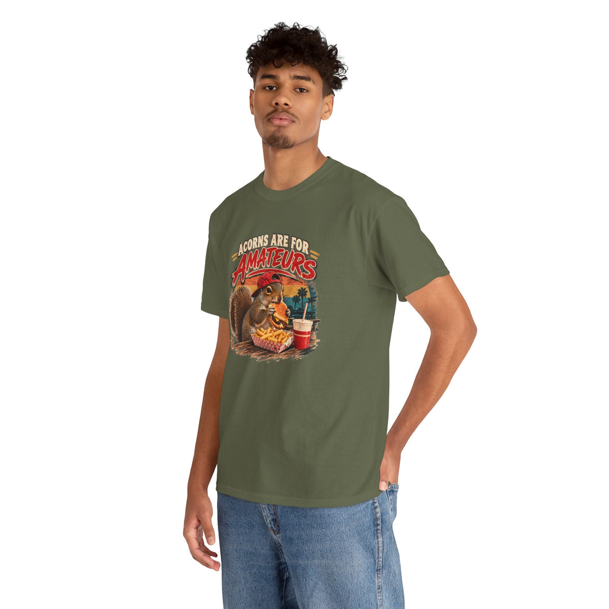 Squirrel T-Shirt "Acorns Are For Amateurs" — Funny Nature Graphic Tee
