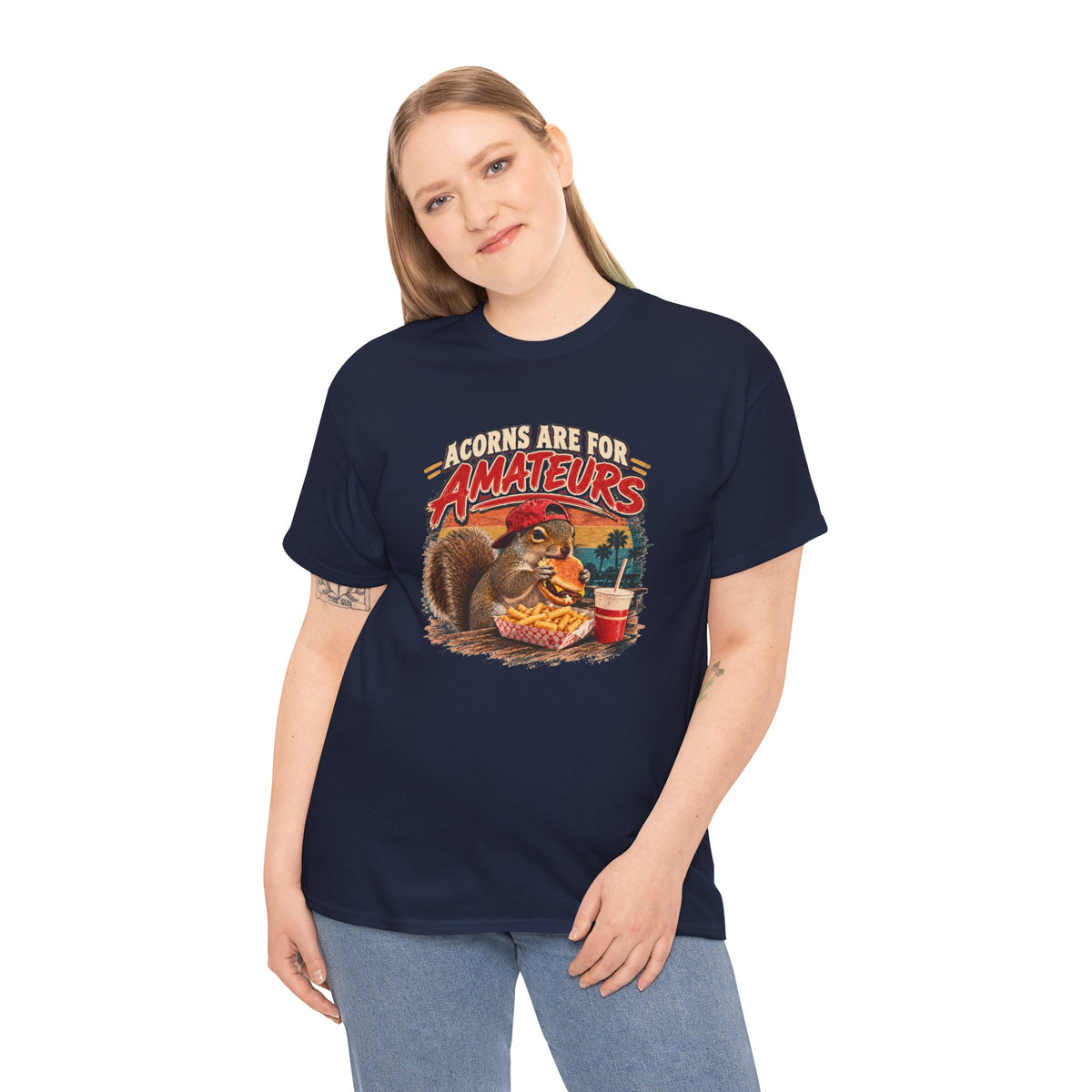 Squirrel T-Shirt "Acorns Are For Amateurs" — Funny Nature Graphic Tee