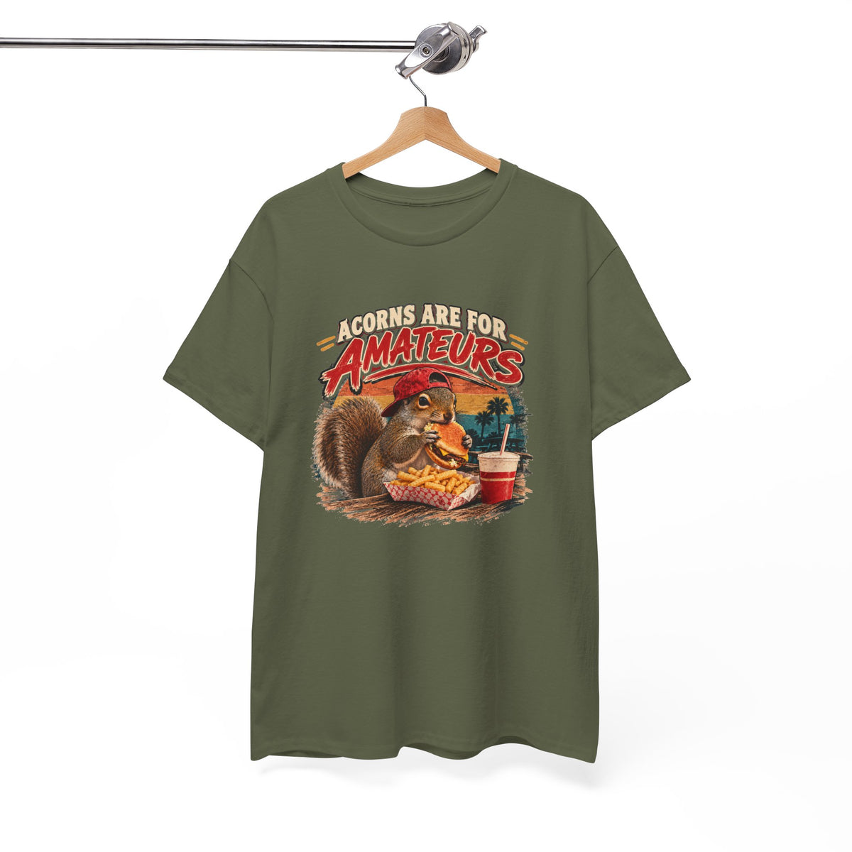 Squirrel T-Shirt "Acorns Are For Amateurs" — Funny Nature Graphic Tee