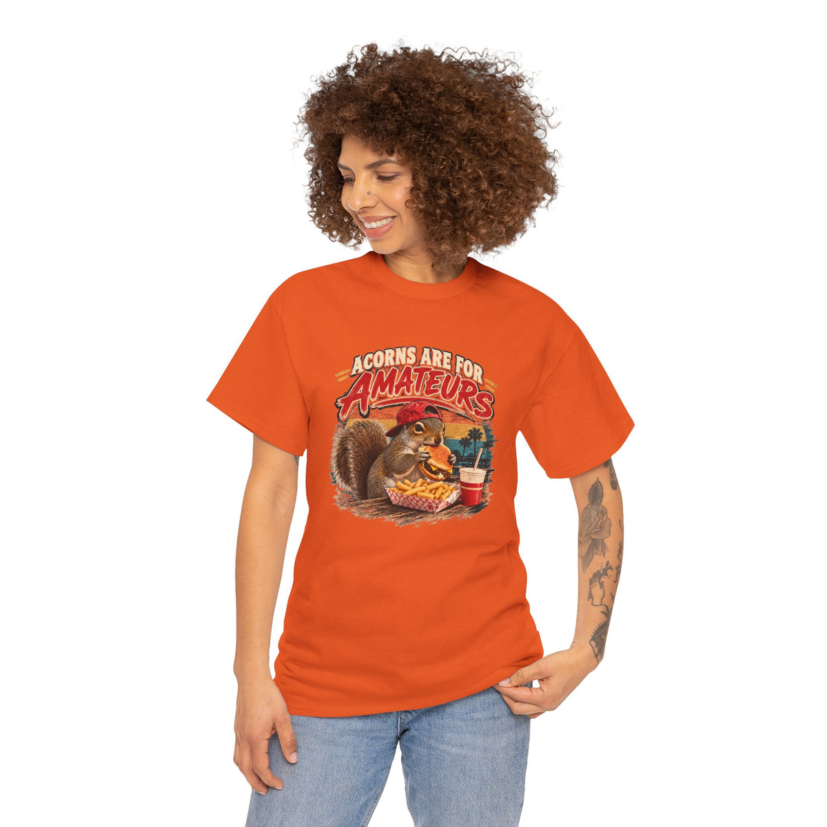 Squirrel T-Shirt "Acorns Are For Amateurs" — Funny Nature Graphic Tee