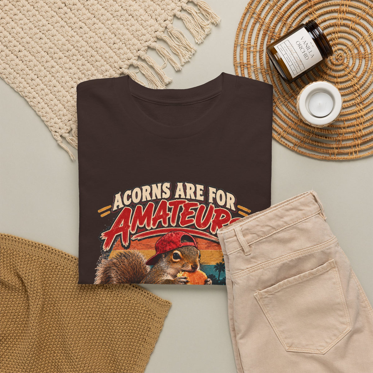 Squirrel T-Shirt "Acorns Are For Amateurs" — Funny Nature Graphic Tee