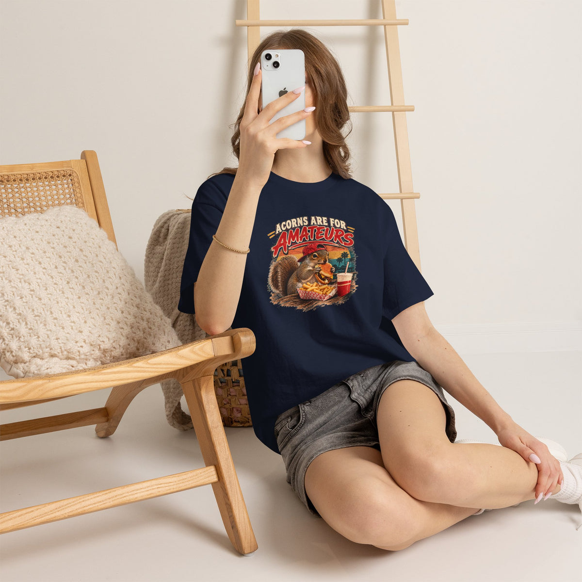 Squirrel T-Shirt "Acorns Are For Amateurs" — Funny Nature Graphic Tee