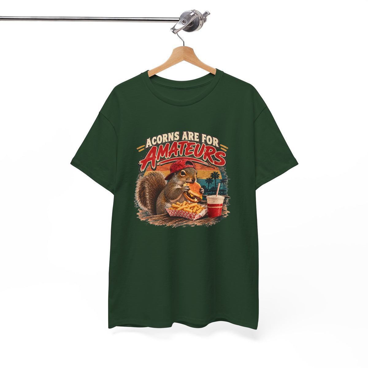 Squirrel T-Shirt "Acorns Are For Amateurs" — Funny Nature Graphic Tee