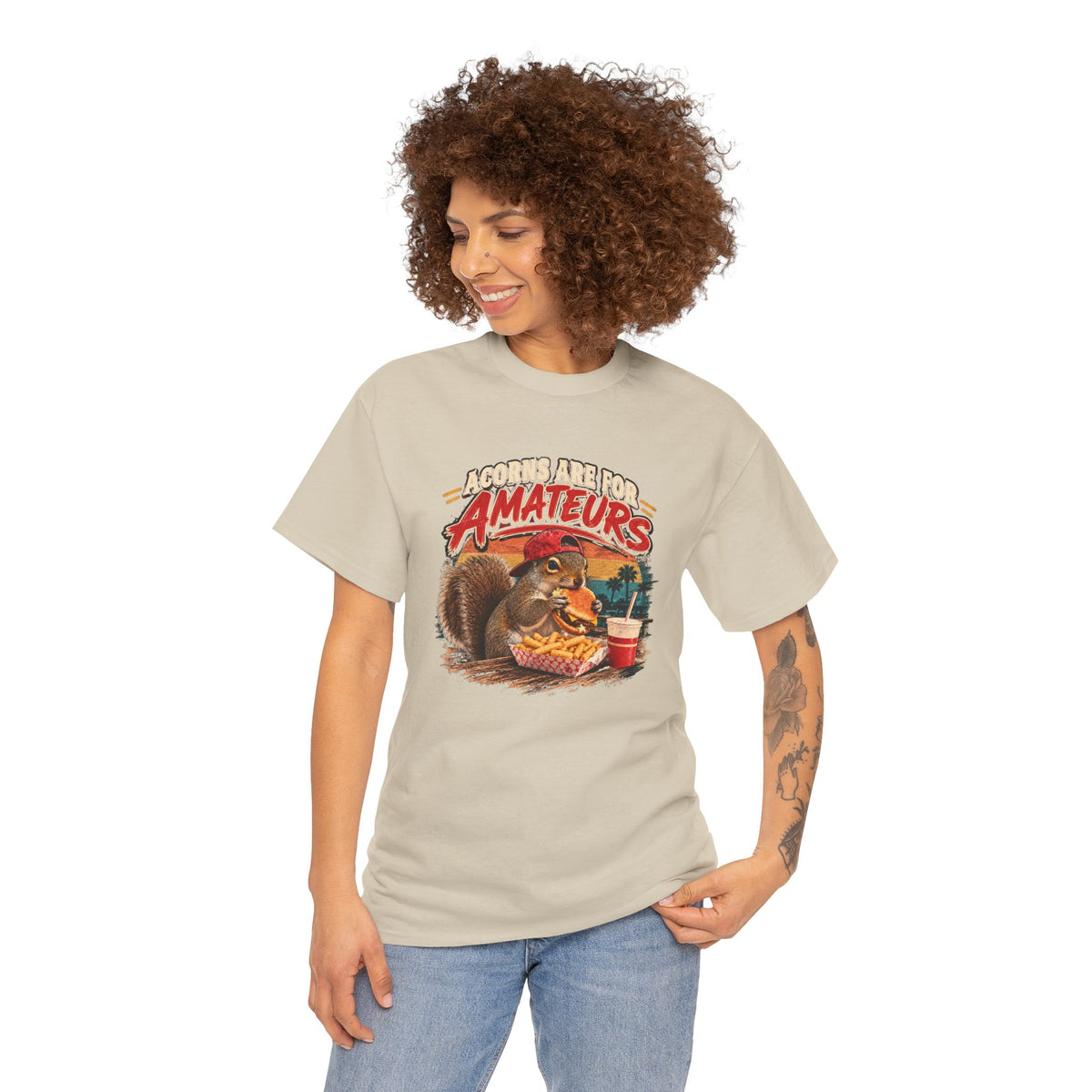 Squirrel T-Shirt "Acorns Are For Amateurs" — Funny Nature Graphic Tee