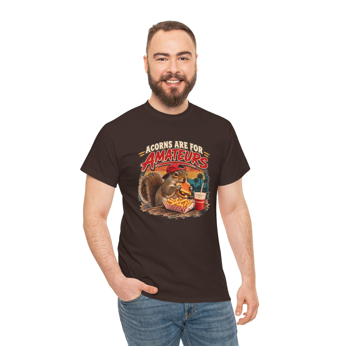 Squirrel T-Shirt "Acorns Are For Amateurs" — Funny Nature Graphic Tee