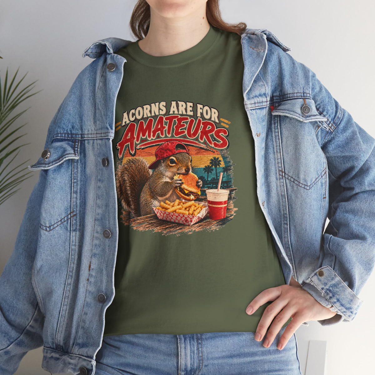 Squirrel T-Shirt "Acorns Are For Amateurs" — Funny Nature Graphic Tee