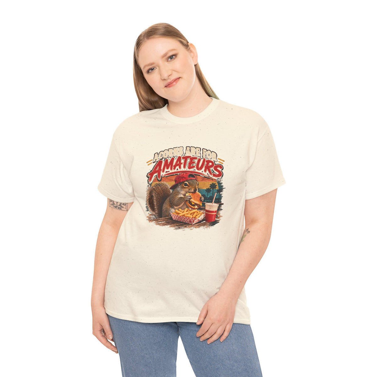 Squirrel T-Shirt "Acorns Are For Amateurs" — Funny Nature Graphic Tee