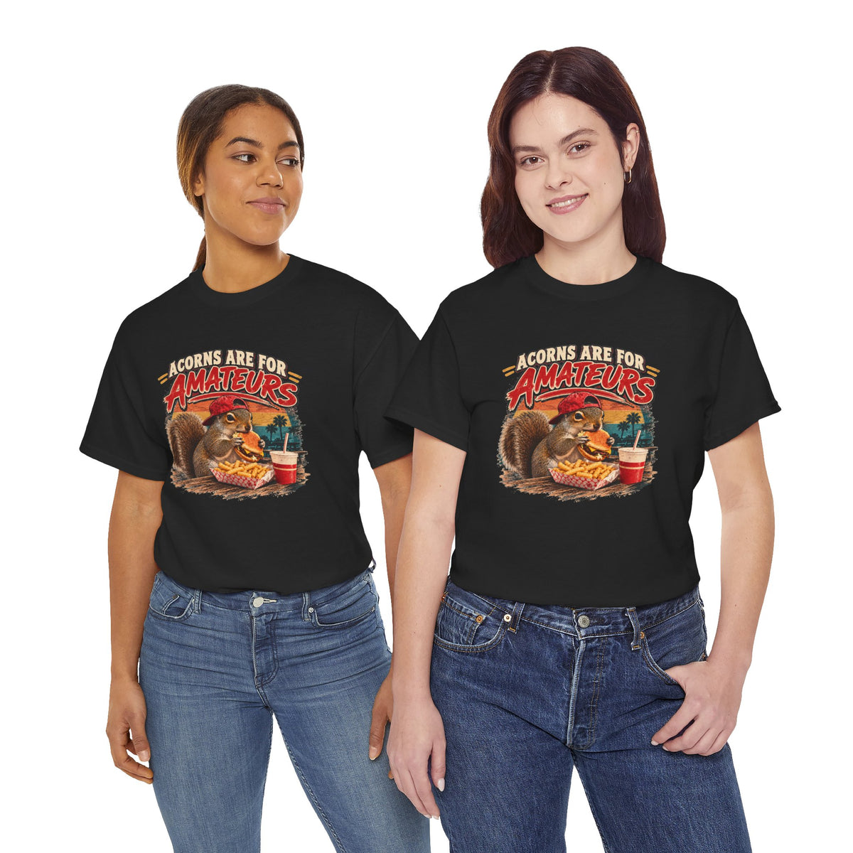Squirrel T-Shirt "Acorns Are For Amateurs" — Funny Nature Graphic Tee