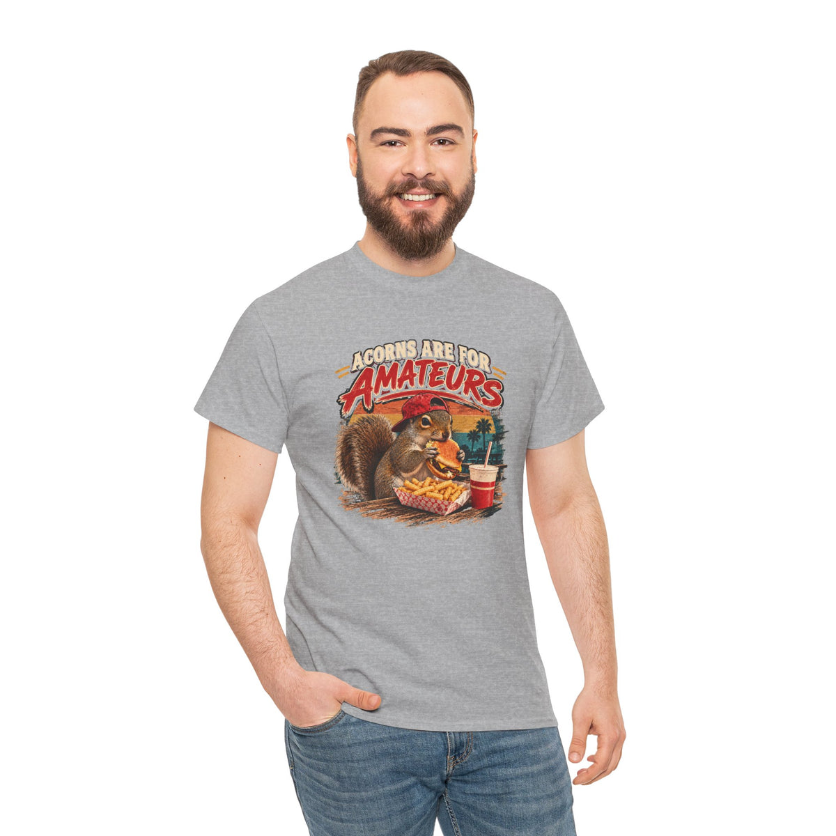Squirrel T-Shirt "Acorns Are For Amateurs" — Funny Nature Graphic Tee