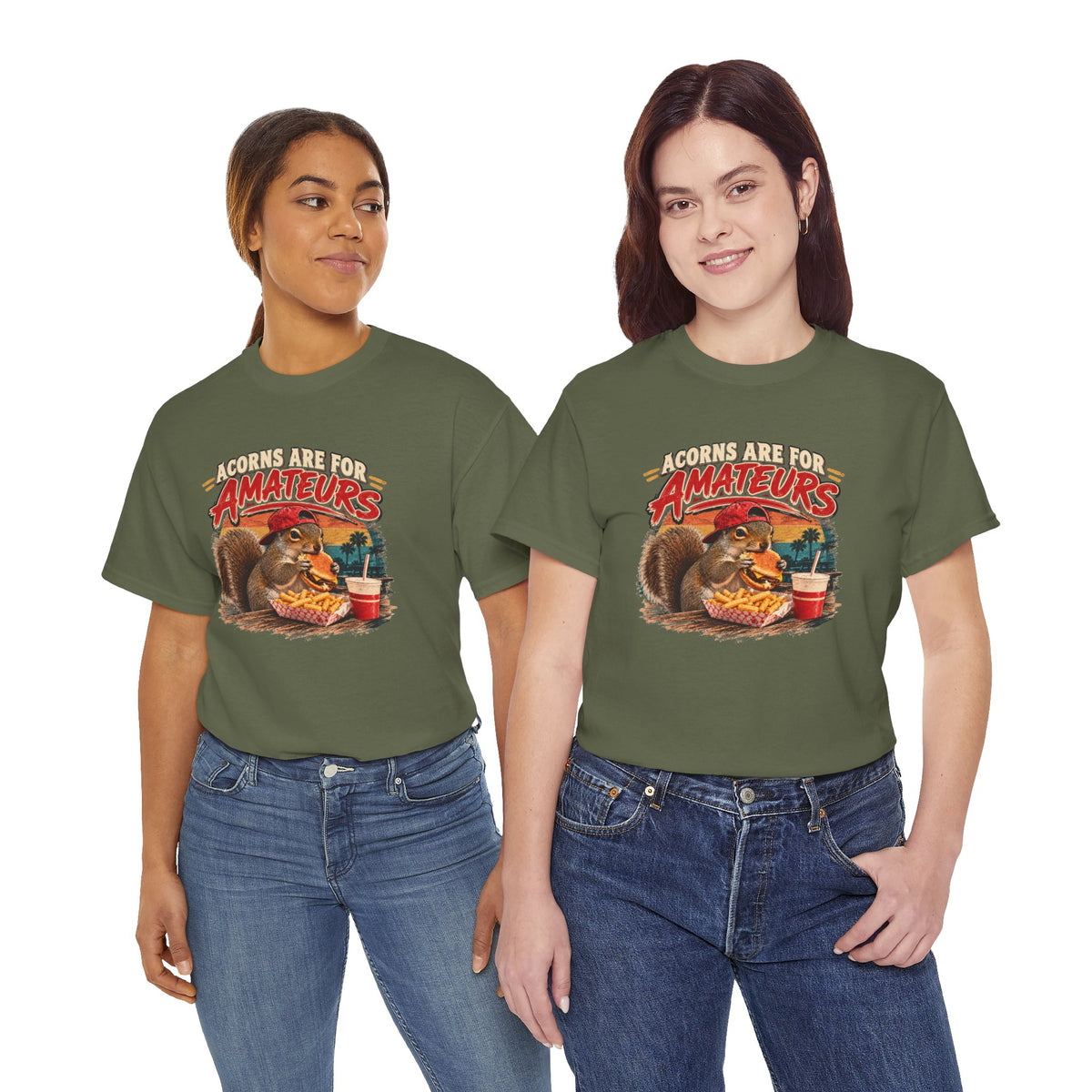 Squirrel T-Shirt "Acorns Are For Amateurs" — Funny Nature Graphic Tee