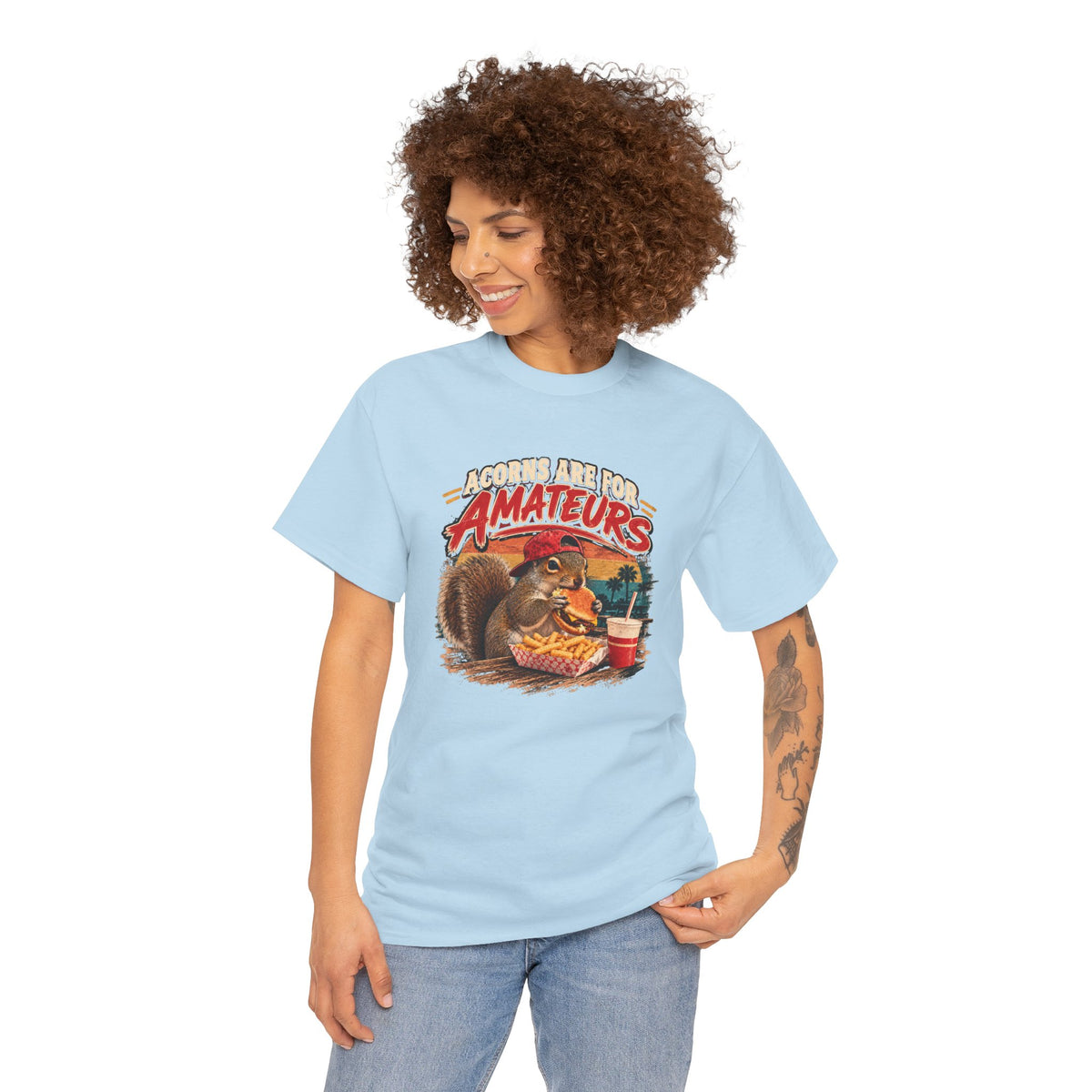 Squirrel T-Shirt "Acorns Are For Amateurs" — Funny Nature Graphic Tee