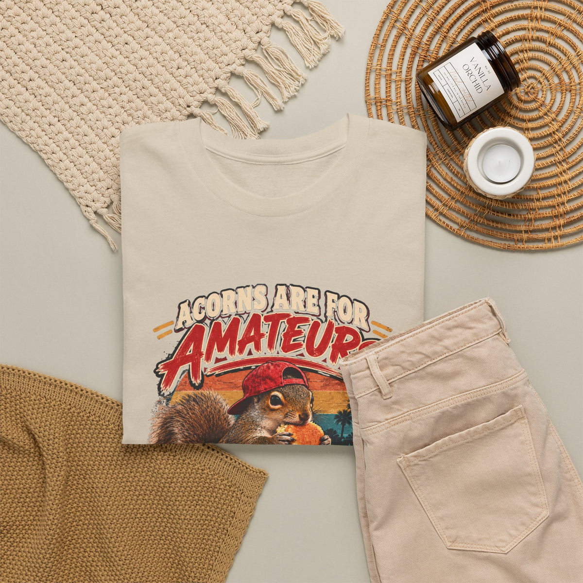 Squirrel T-Shirt "Acorns Are For Amateurs" — Funny Nature Graphic Tee