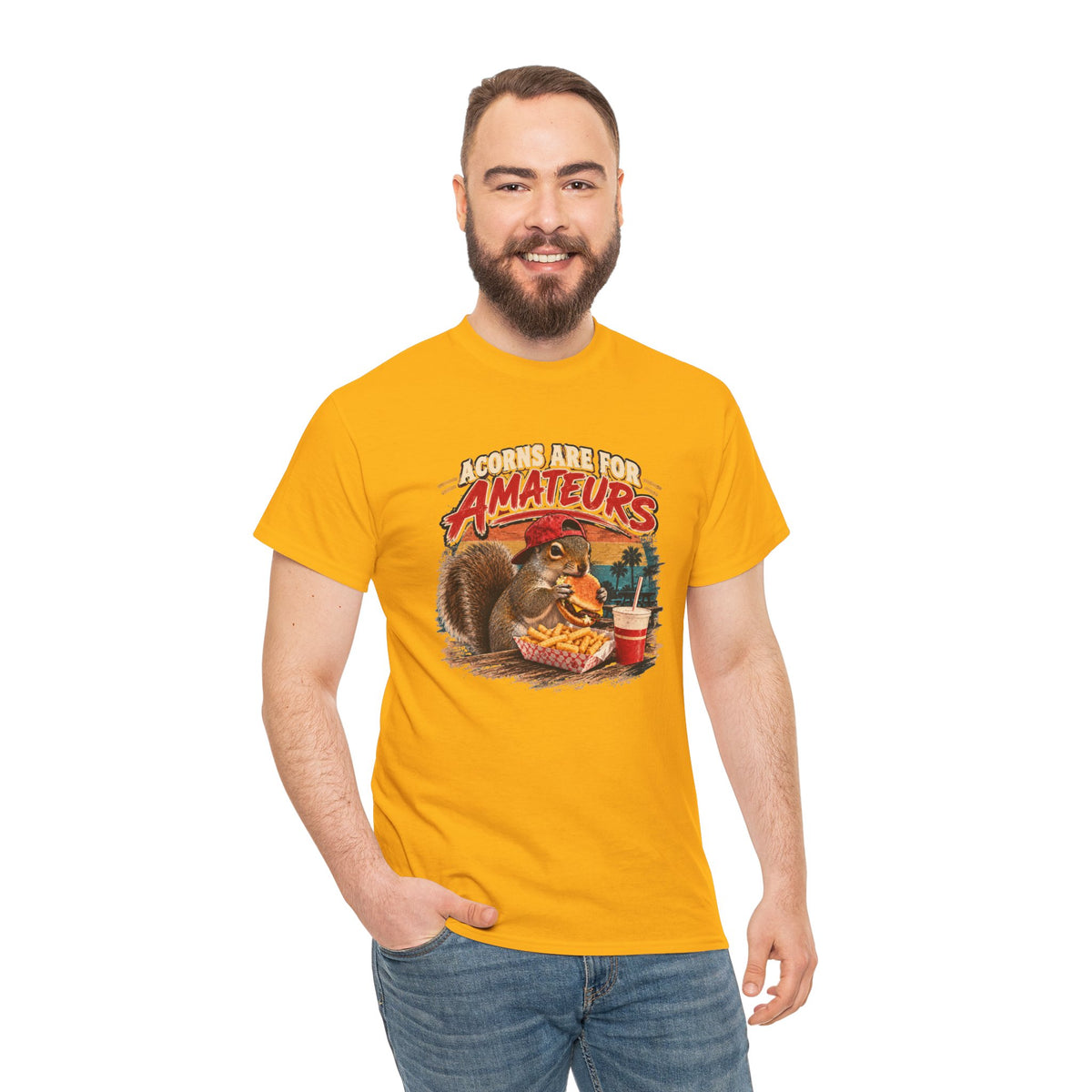 Squirrel T-Shirt "Acorns Are For Amateurs" — Funny Nature Graphic Tee