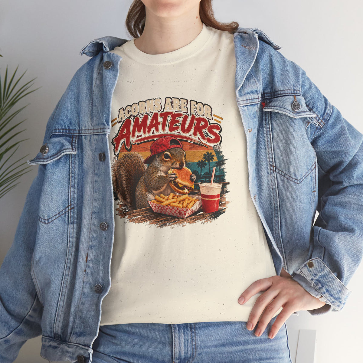 Squirrel T-Shirt "Acorns Are For Amateurs" — Funny Nature Graphic Tee