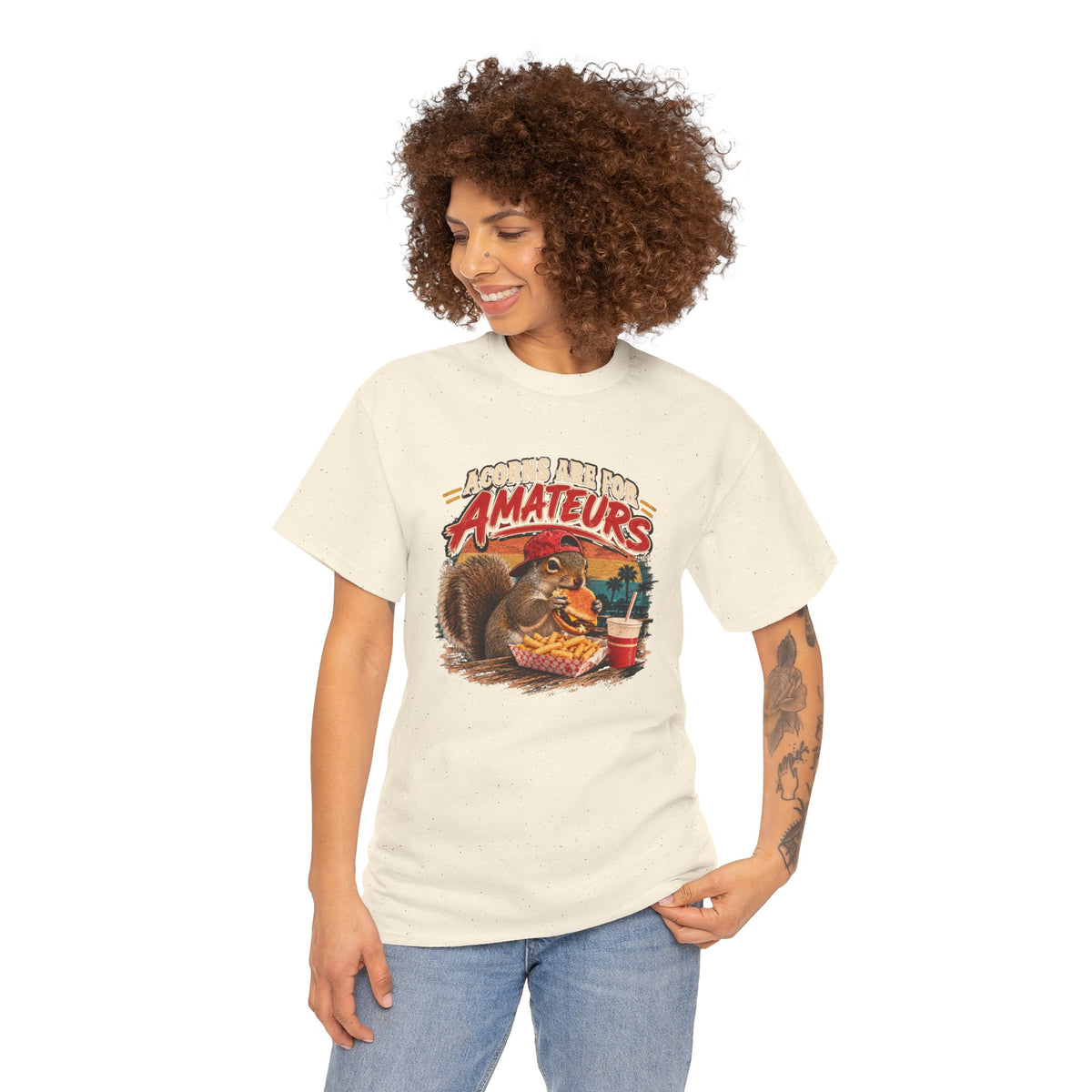 Squirrel T-Shirt "Acorns Are For Amateurs" — Funny Nature Graphic Tee