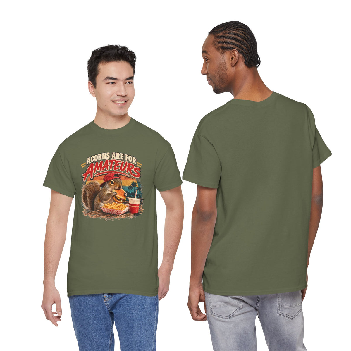 Squirrel T-Shirt "Acorns Are For Amateurs" — Funny Nature Graphic Tee