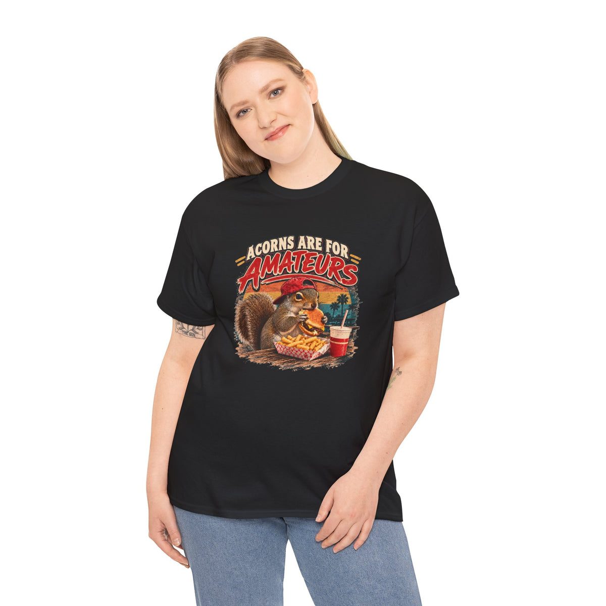 Squirrel T-Shirt "Acorns Are For Amateurs" — Funny Nature Graphic Tee