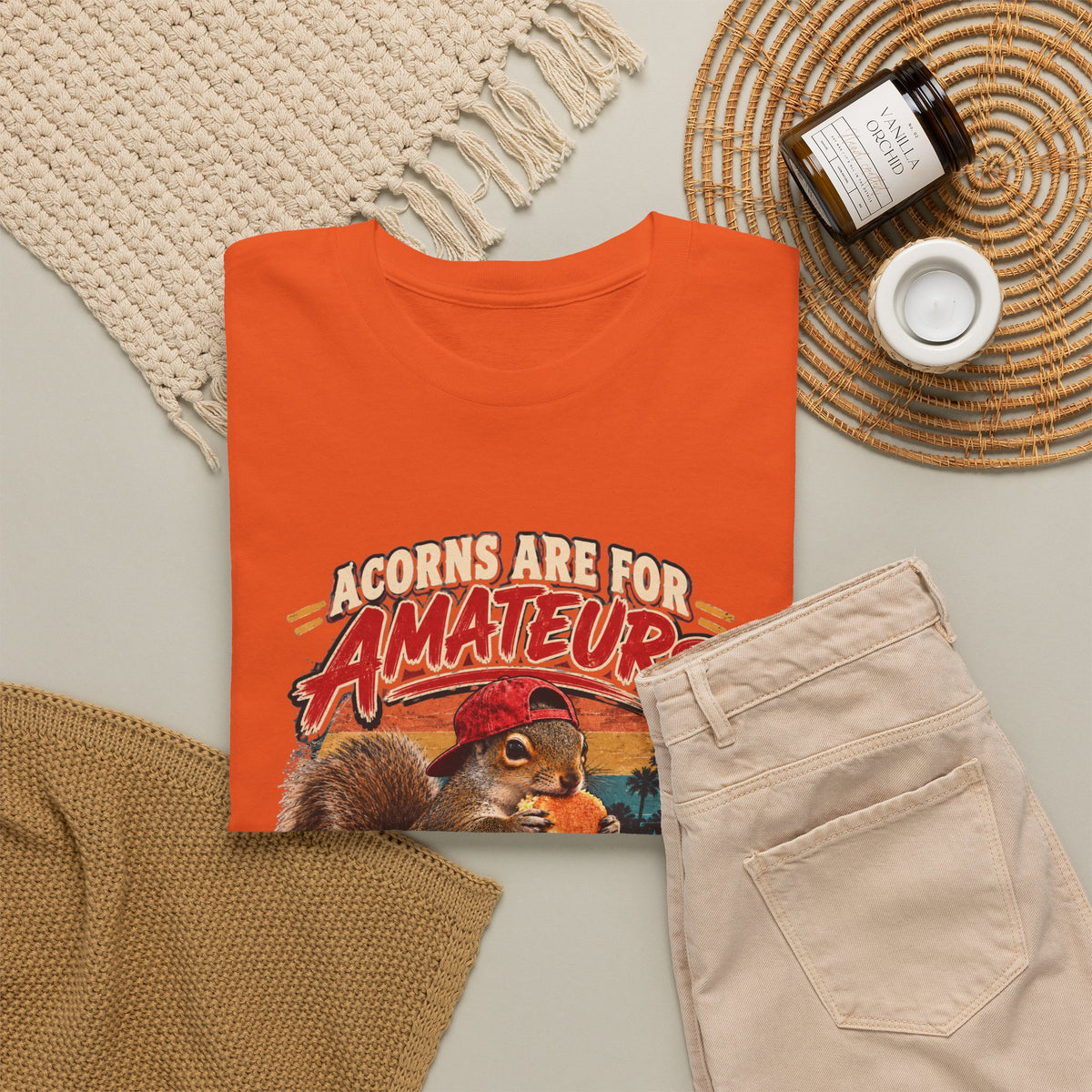 Squirrel T-Shirt "Acorns Are For Amateurs" — Funny Nature Graphic Tee