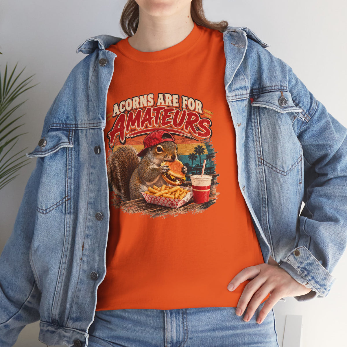 Squirrel T-Shirt "Acorns Are For Amateurs" — Funny Nature Graphic Tee