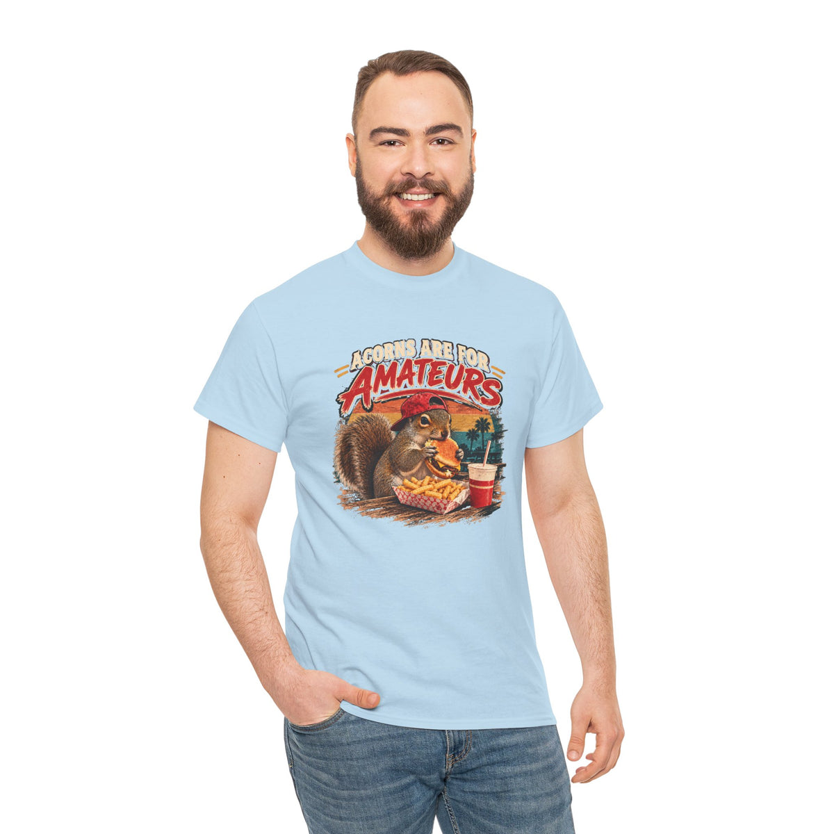 Squirrel T-Shirt "Acorns Are For Amateurs" — Funny Nature Graphic Tee
