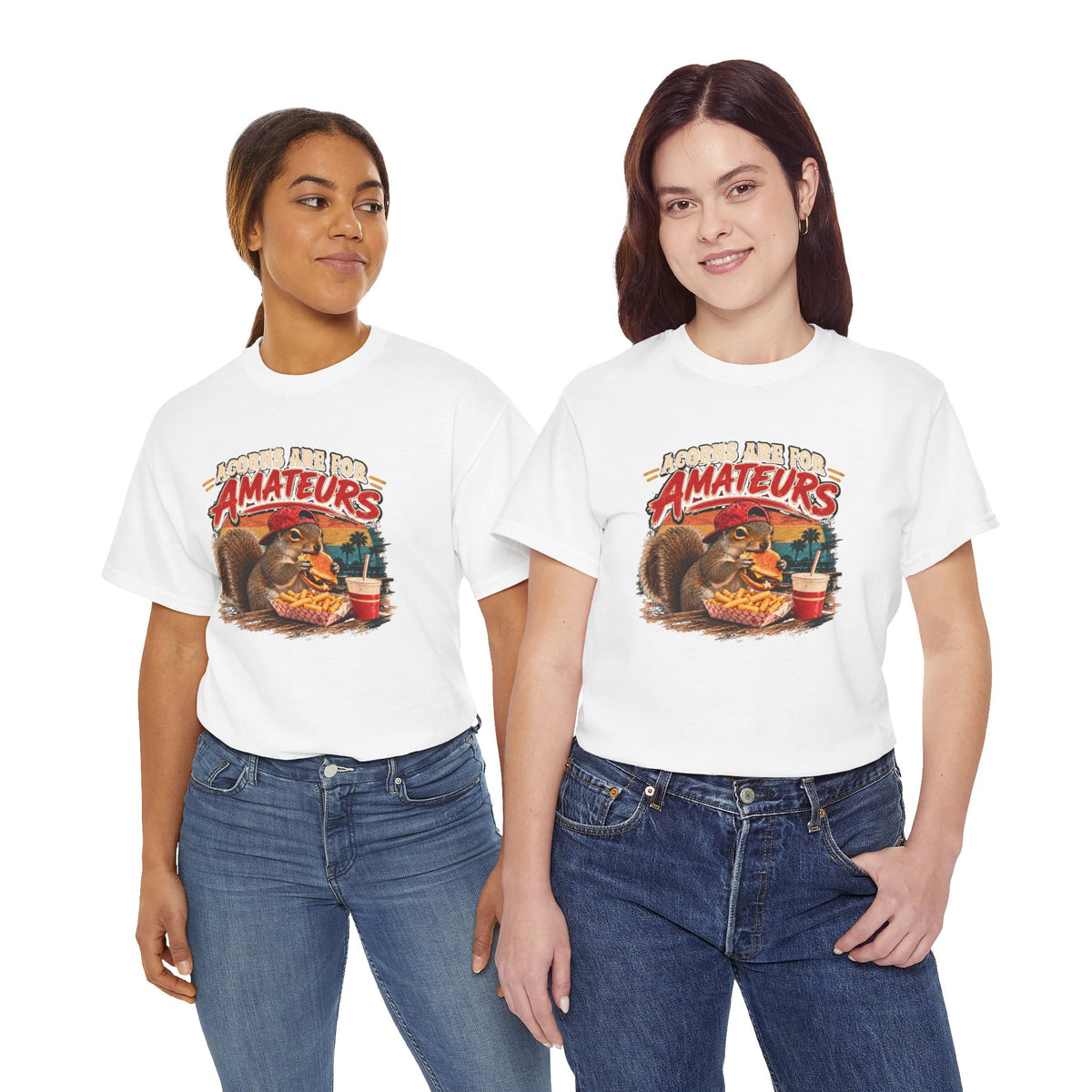 Squirrel T-Shirt "Acorns Are For Amateurs" — Funny Nature Graphic Tee