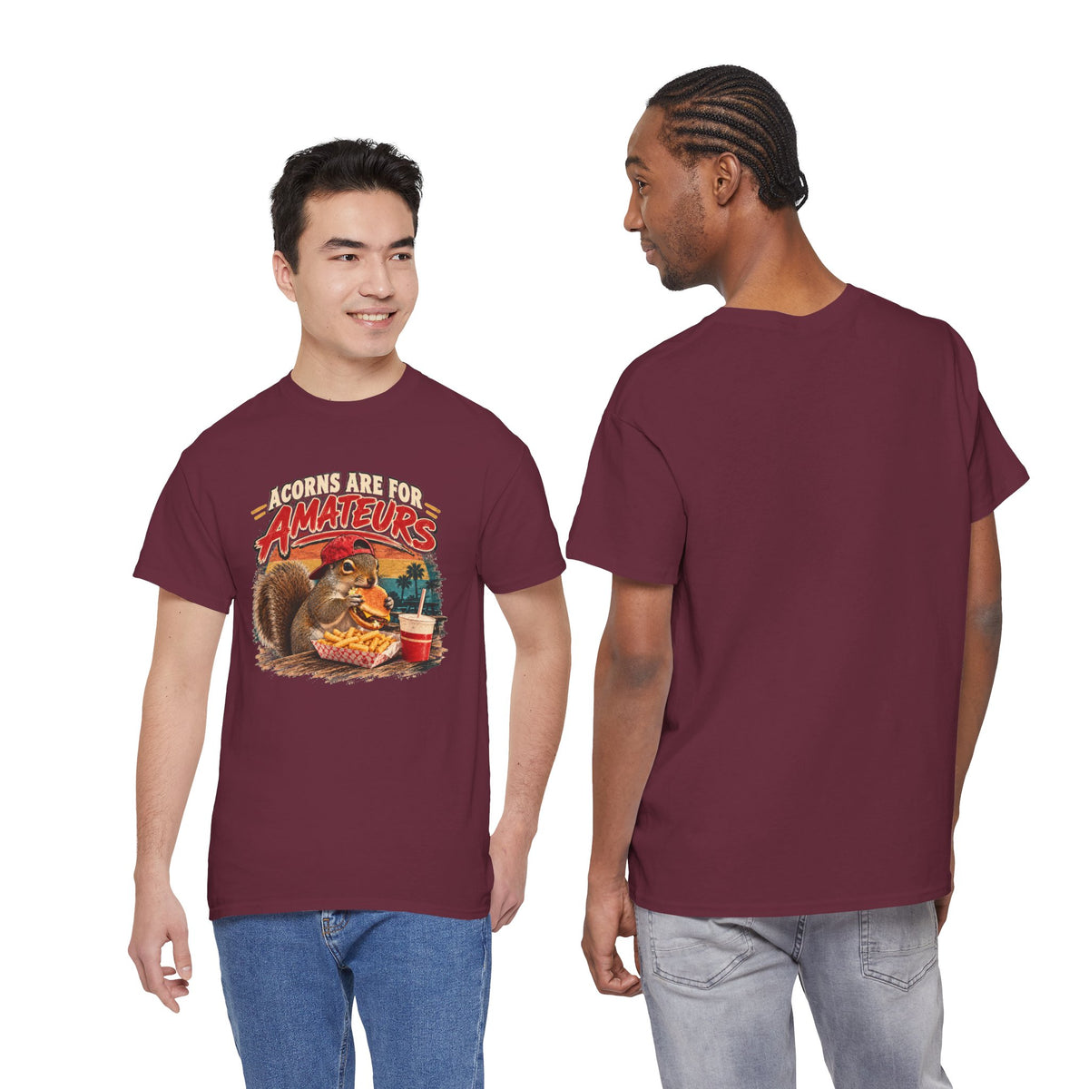 Squirrel T-Shirt "Acorns Are For Amateurs" — Funny Nature Graphic Tee