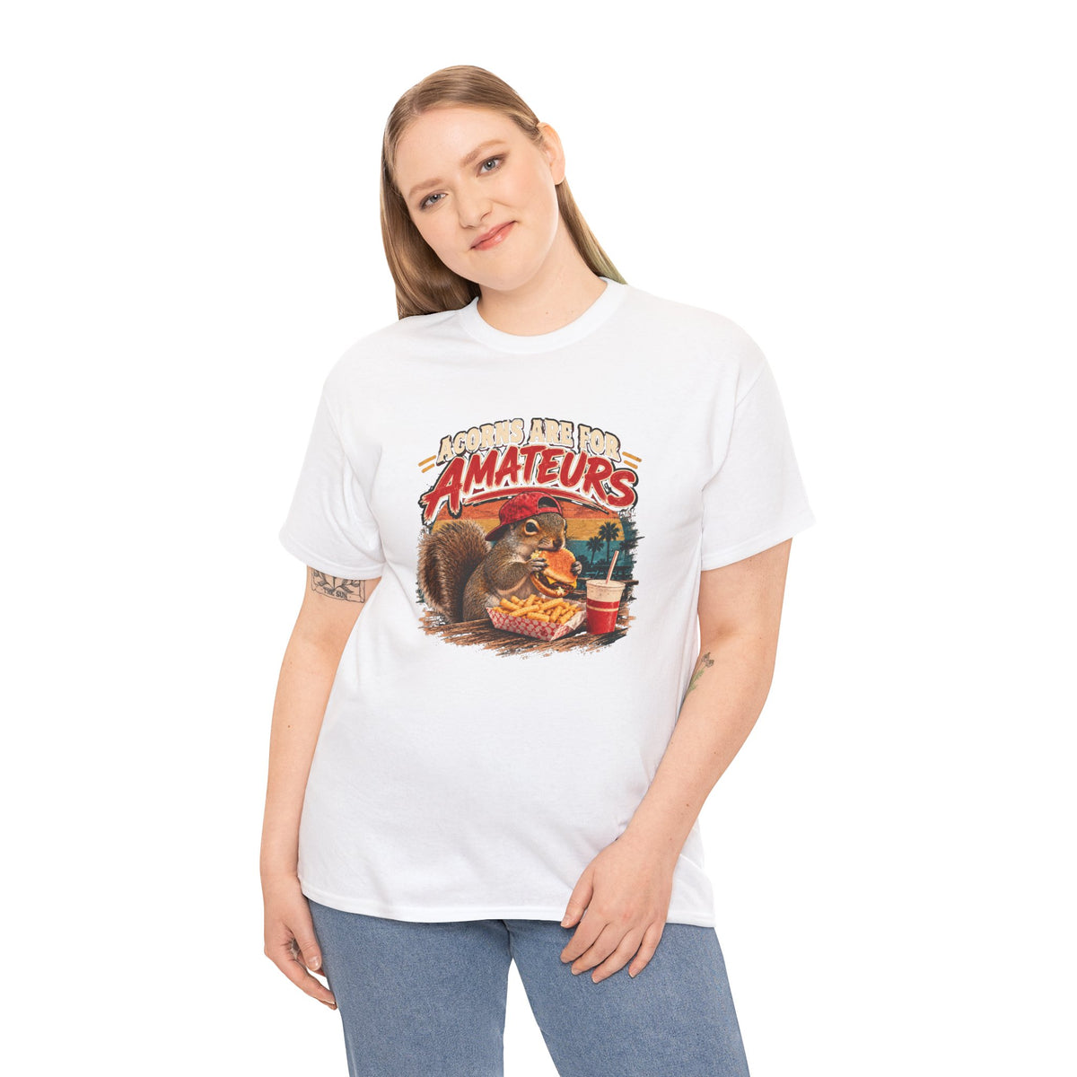 Squirrel T-Shirt "Acorns Are For Amateurs" — Funny Nature Graphic Tee