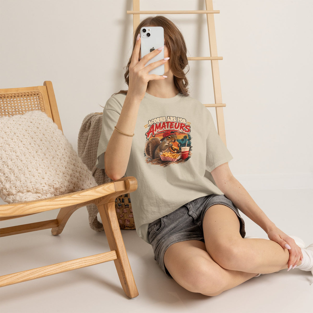 Squirrel T-Shirt "Acorns Are For Amateurs" — Funny Nature Graphic Tee