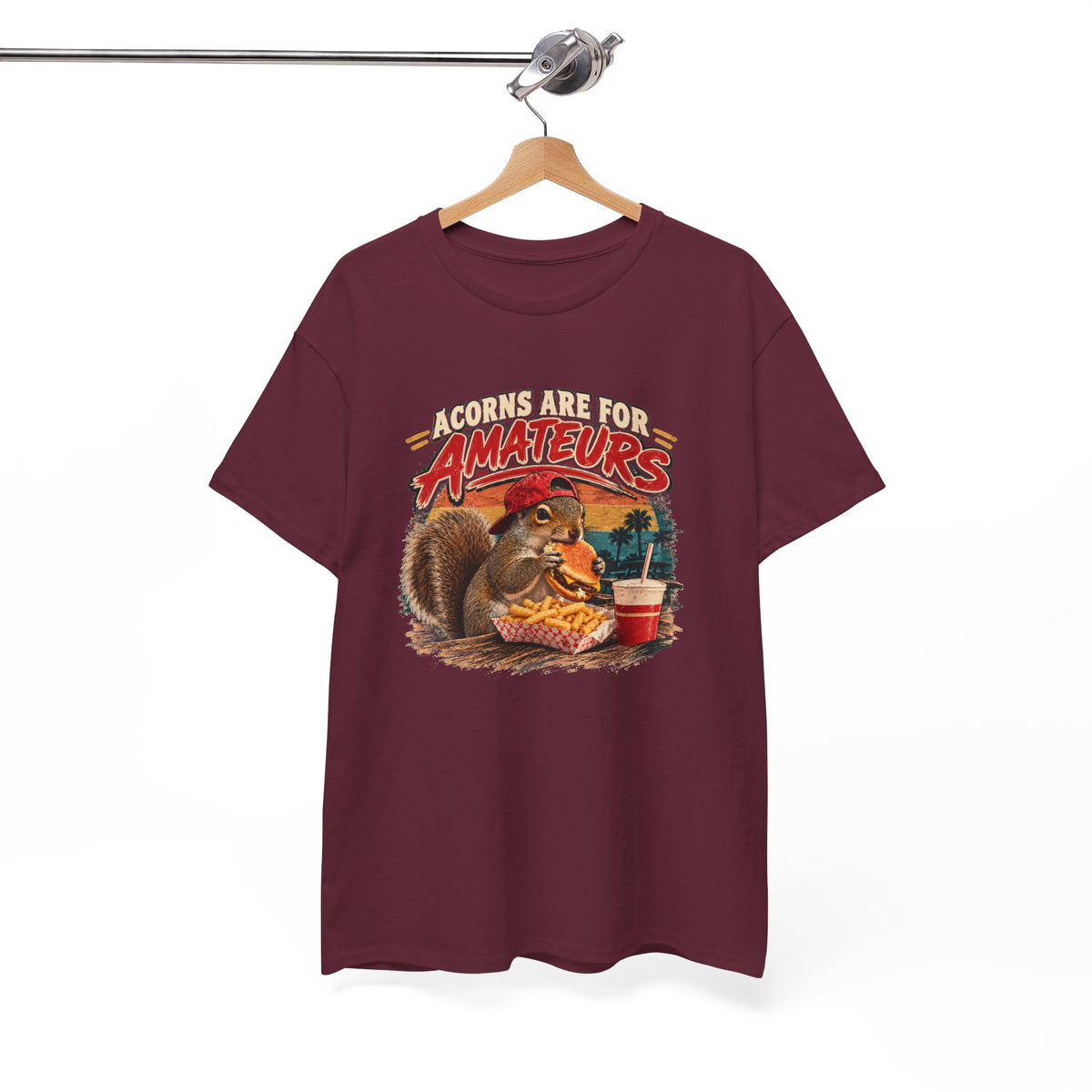 Squirrel T-Shirt "Acorns Are For Amateurs" — Funny Nature Graphic Tee