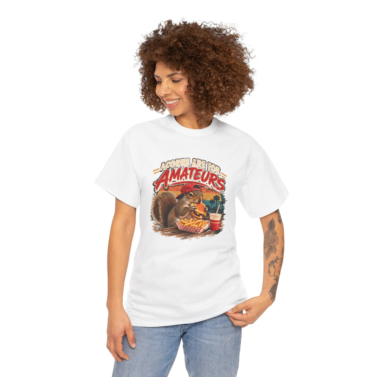 Squirrel T-Shirt "Acorns Are For Amateurs" — Funny Nature Graphic Tee