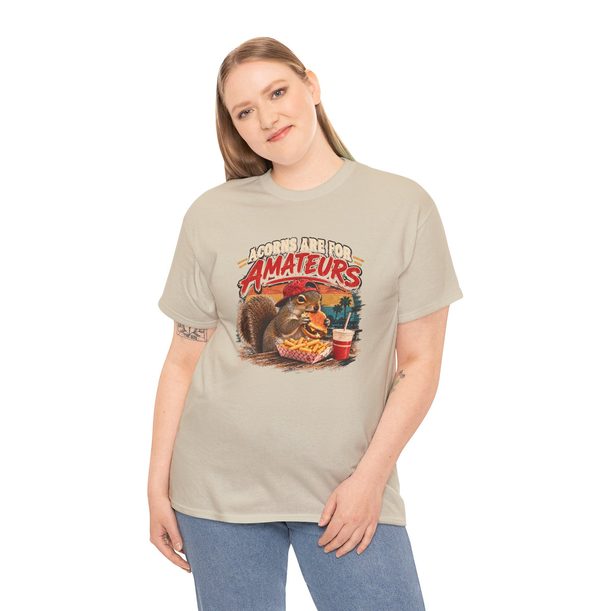 Squirrel T-Shirt "Acorns Are For Amateurs" — Funny Nature Graphic Tee