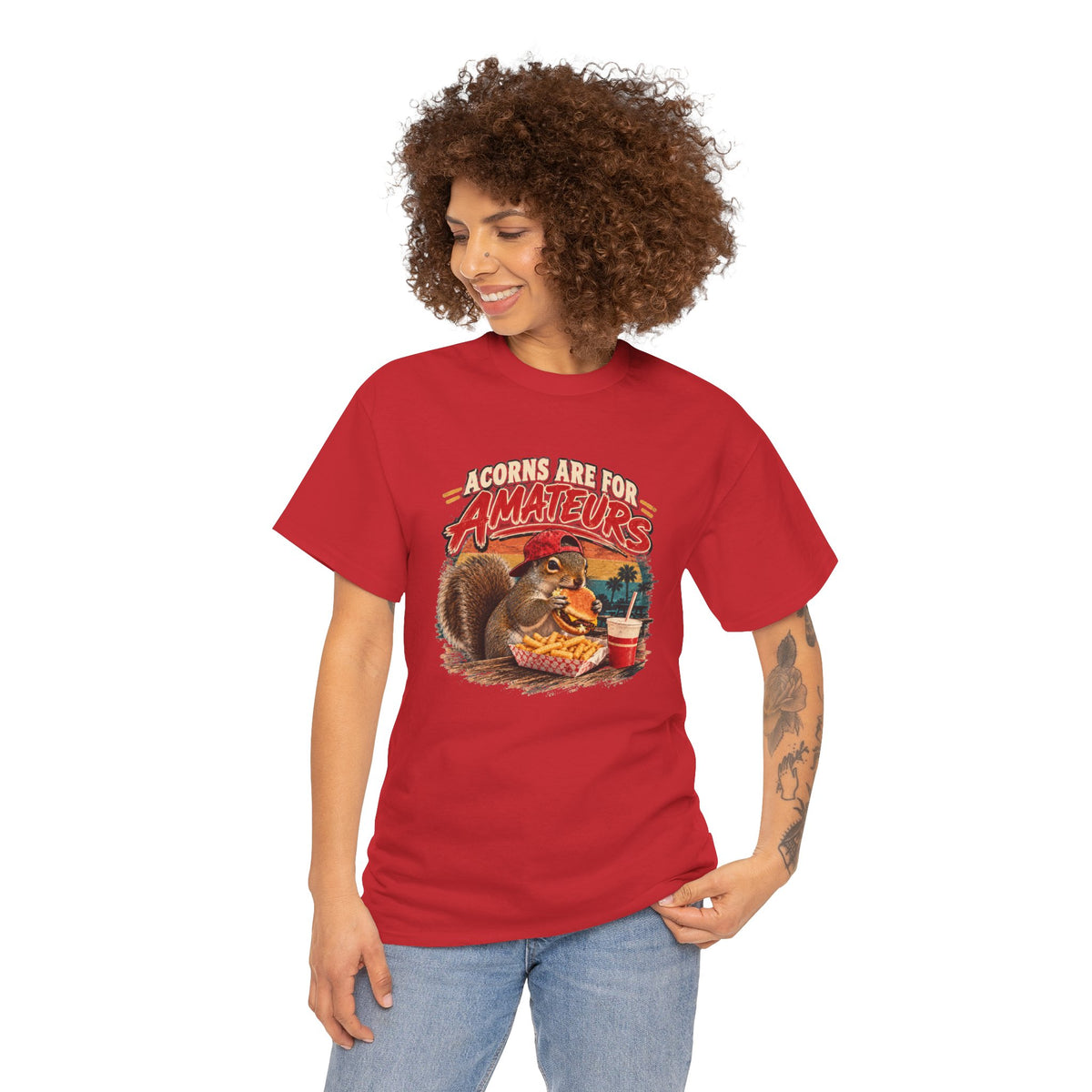 Squirrel T-Shirt "Acorns Are For Amateurs" — Funny Nature Graphic Tee