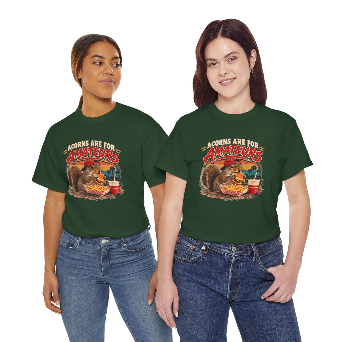 Squirrel T-Shirt "Acorns Are For Amateurs" — Funny Nature Graphic Tee