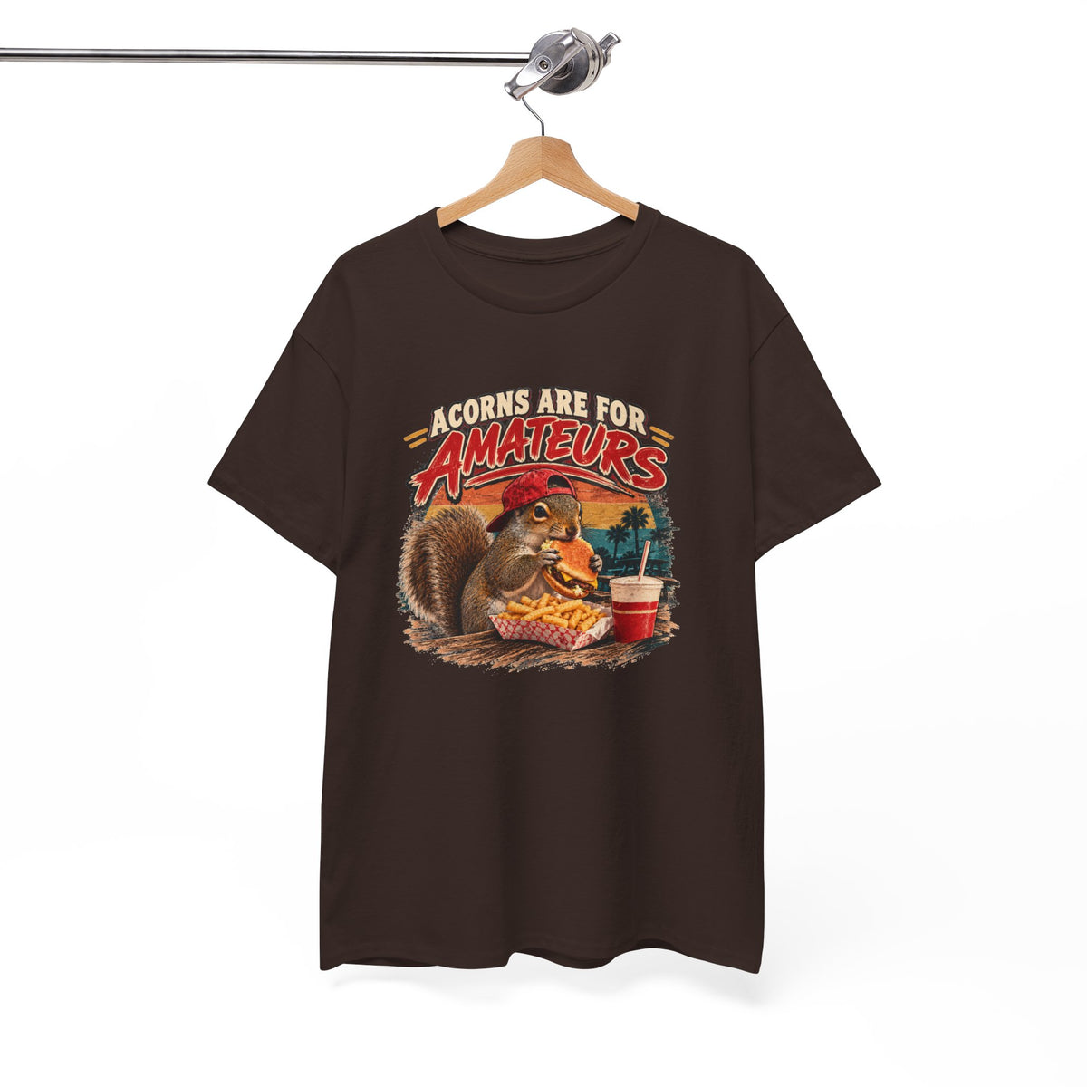Squirrel T-Shirt "Acorns Are For Amateurs" — Funny Nature Graphic Tee