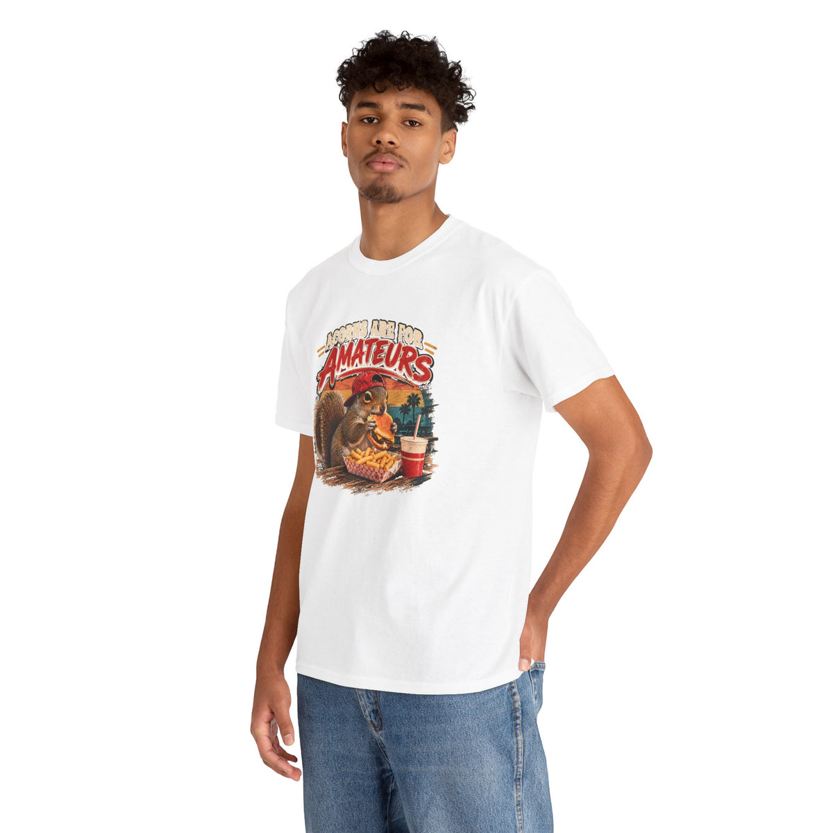 Squirrel T-Shirt "Acorns Are For Amateurs" — Funny Nature Graphic Tee