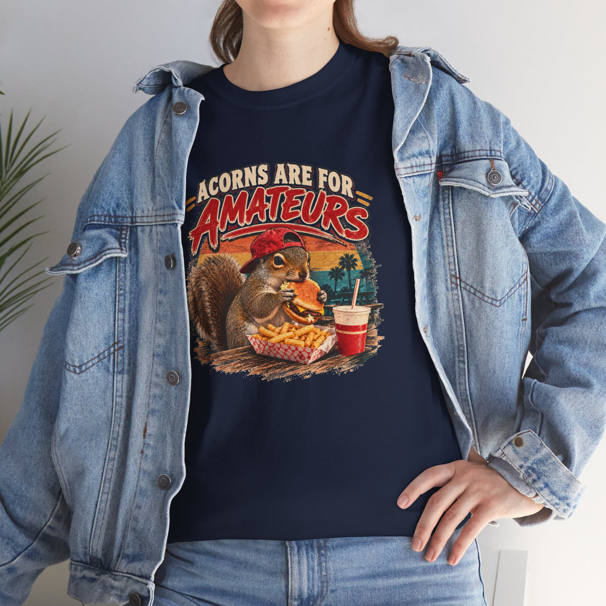Squirrel T-Shirt "Acorns Are For Amateurs" — Funny Nature Graphic Tee