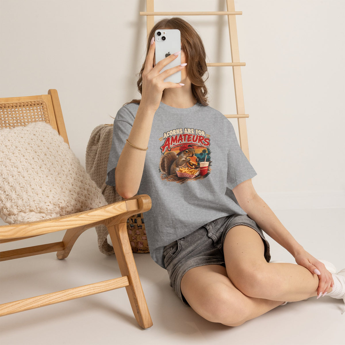 Squirrel T-Shirt "Acorns Are For Amateurs" — Funny Nature Graphic Tee