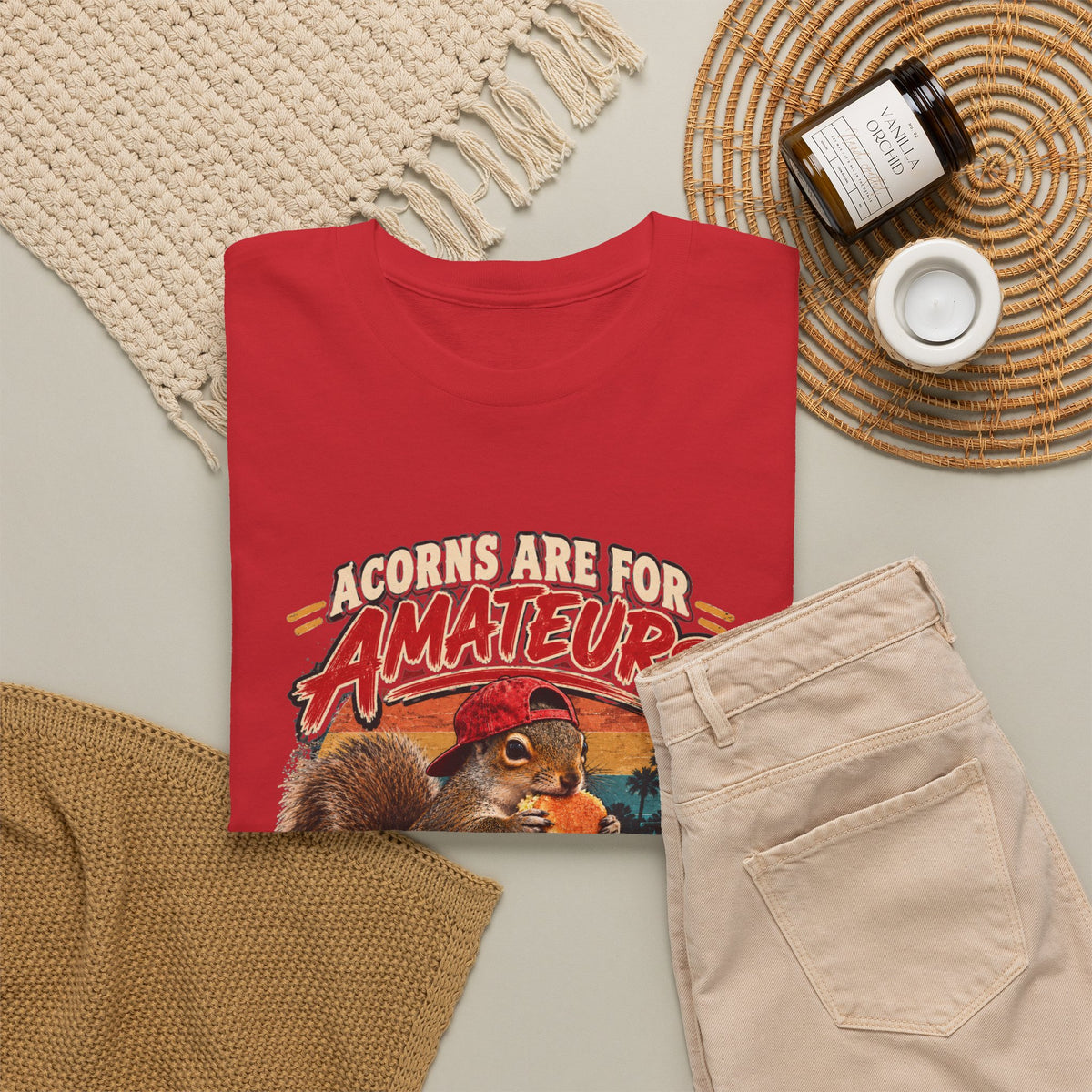 Squirrel T-Shirt "Acorns Are For Amateurs" — Funny Nature Graphic Tee