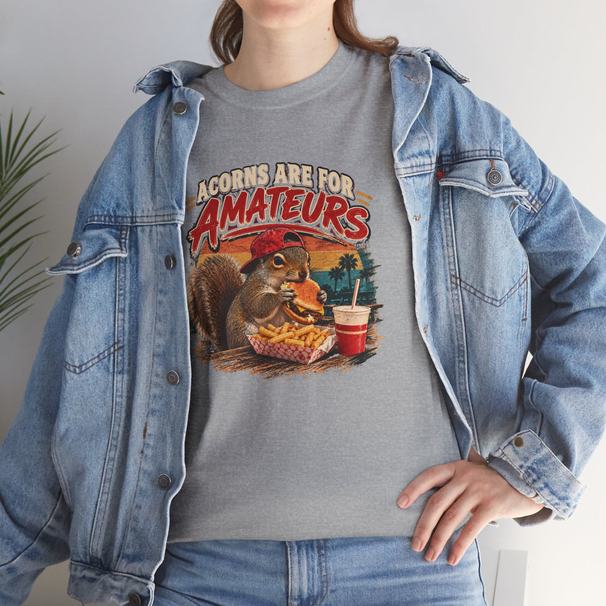 Squirrel T-Shirt "Acorns Are For Amateurs" — Funny Nature Graphic Tee