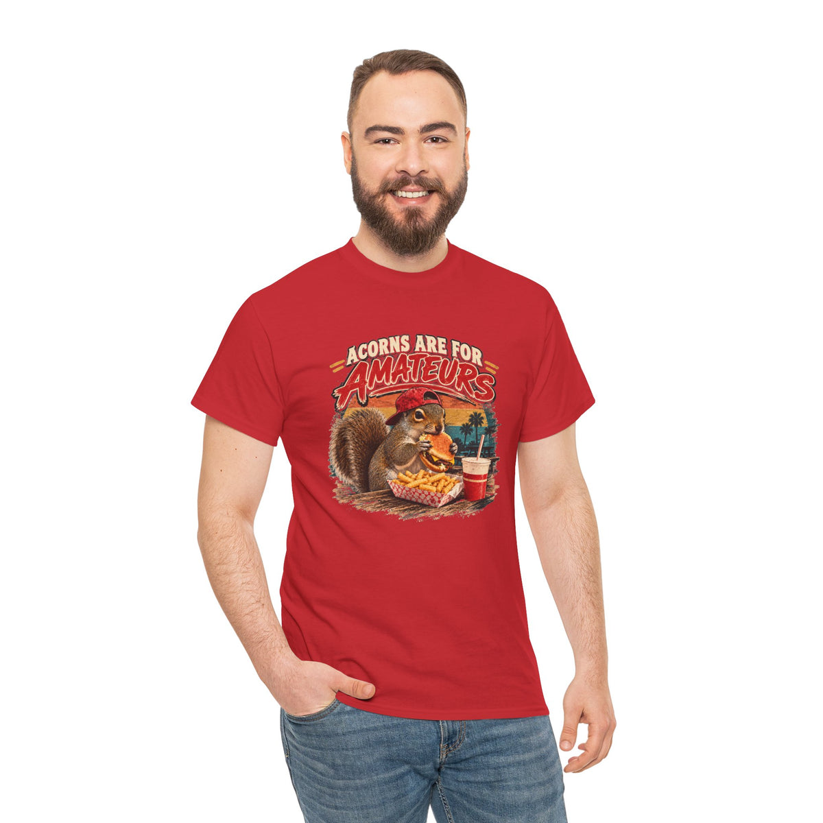 Squirrel T-Shirt "Acorns Are For Amateurs" — Funny Nature Graphic Tee