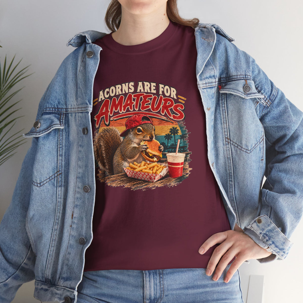 Squirrel T-Shirt "Acorns Are For Amateurs" — Funny Nature Graphic Tee