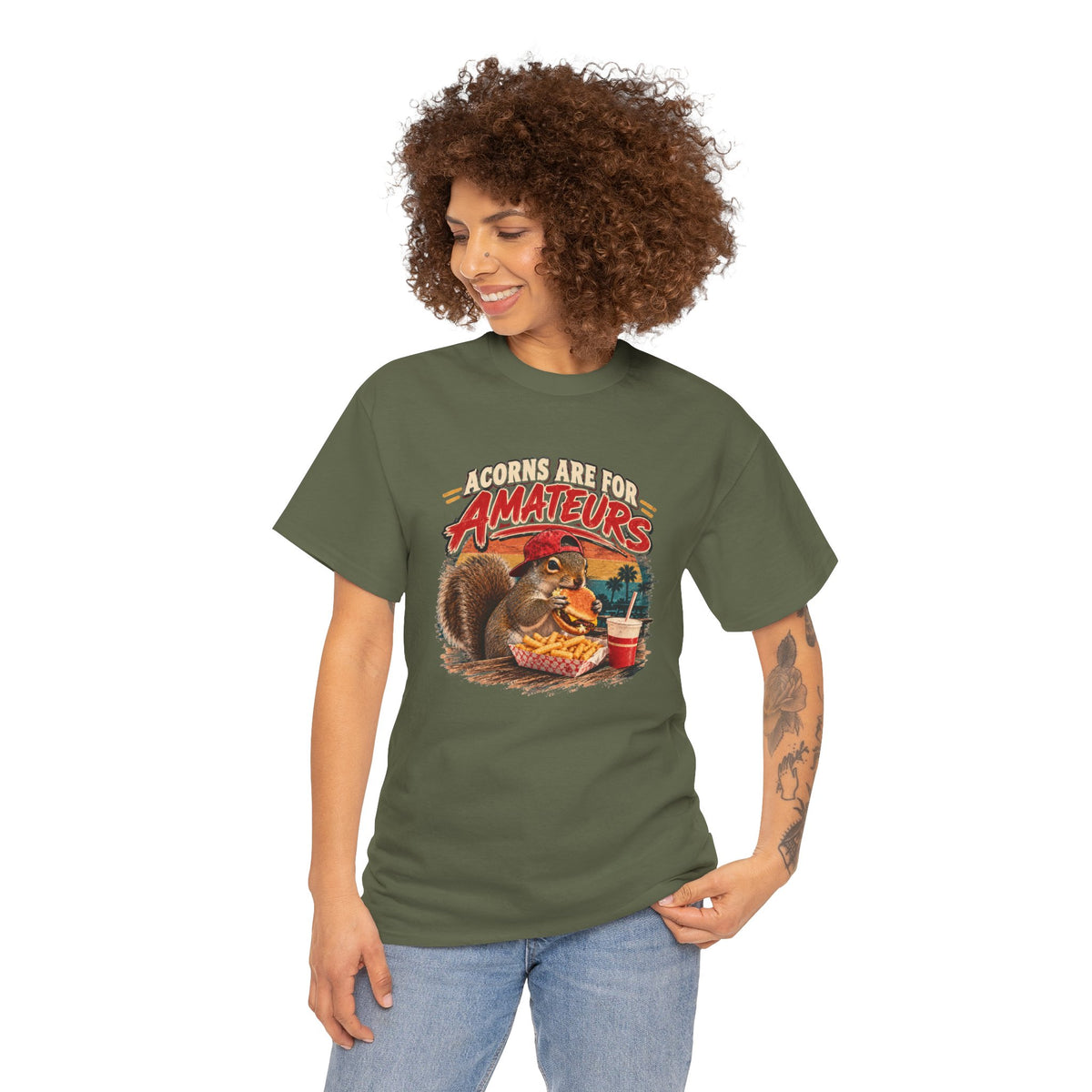 Squirrel T-Shirt "Acorns Are For Amateurs" — Funny Nature Graphic Tee