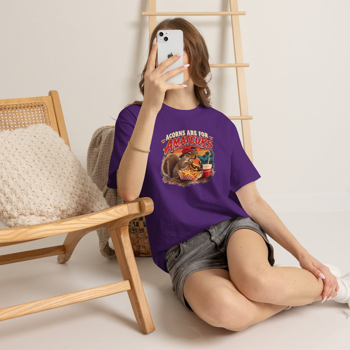 Squirrel T-Shirt "Acorns Are For Amateurs" — Funny Nature Graphic Tee