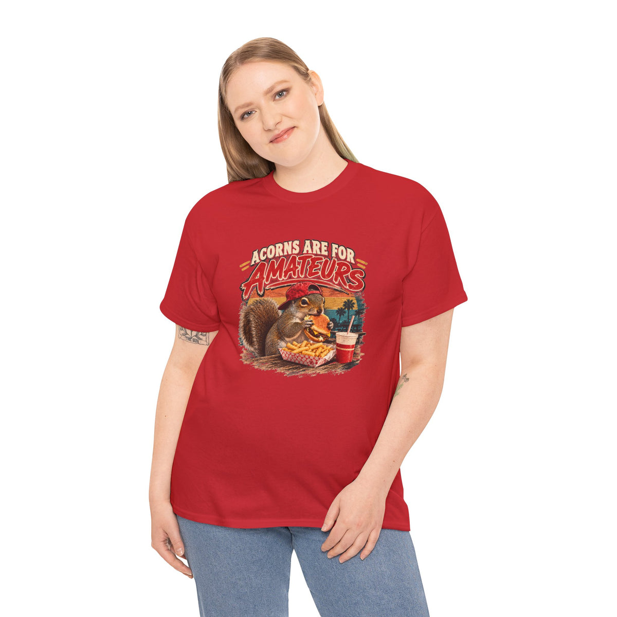 Squirrel T-Shirt "Acorns Are For Amateurs" — Funny Nature Graphic Tee