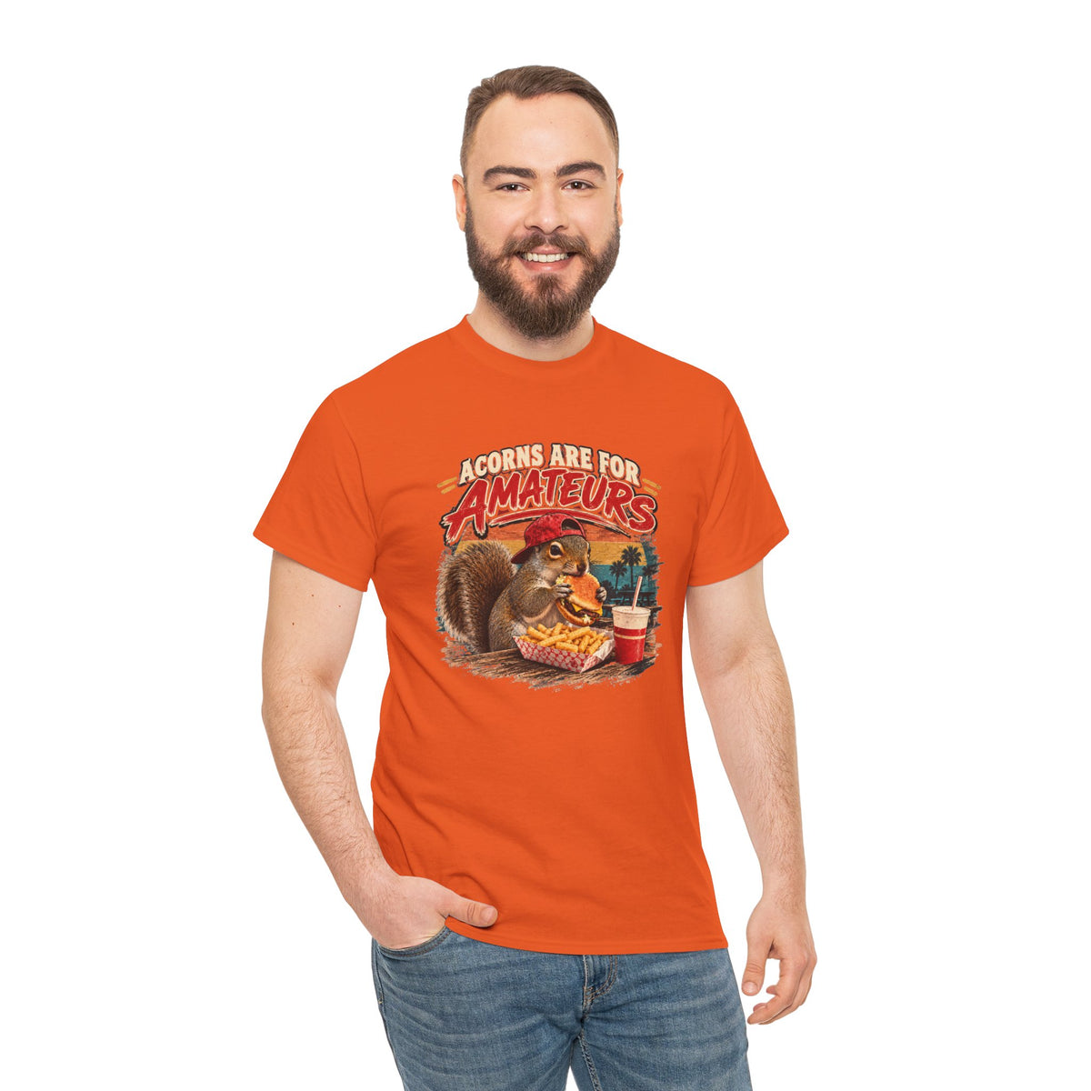 Squirrel T-Shirt "Acorns Are For Amateurs" — Funny Nature Graphic Tee